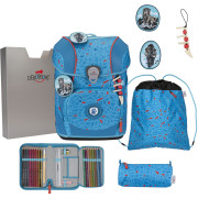derdiedas Schulranzen Set 5-tlg. ErgoFlex Tiny Superflash Blue Ice