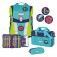 Scout Sunny Schulranzen Set 4-tlg. Funny Snaps Wellenspiel