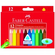 Faber-Castell Wachsmalkreide in Dreikantform, 12er-Etui