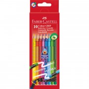 Faber Castell Buntstifte Faber Castell Buntstifte Colour GRIP 2001 116613 radierbar, sortiert, Etui mit 10 Stück