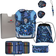 derdiedas Schulranzen Set 5-tlg. ErgoFlex Tiny Dark Dragon