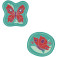 derdiedas Wechselbuttons 2tlg. Butterfly Garden