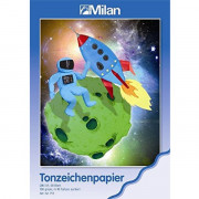 Milan Tonzeichenpapier Milan Tonzeichenpapier 712 A4 10 Farben - Block á 20 Blatt