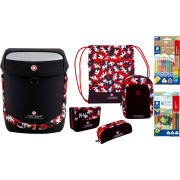 InnovabaQ Schulranzen-Set 8-tlg. Nero Rosso