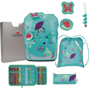derdiedas Schulranzen Set 5-tlg. ErgoFlex Tiny Butterfly Garden