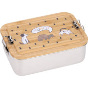Lässig Lunchbox Stainless Steel Bamboo Happy Prints