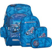 Beckmann Active Air FLX Schulrucksack Set 6-tlg. Blue Lightning