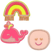 Lässig Textile Woven Sticker Stick on Whale pink