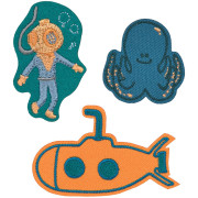 Lässig Textile Woven Sticker Stick on Deep Sea