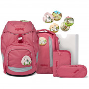 Pinke Sterne Ergobag Pack CinBärella Set 6-teilig 1.100 g ergonomischer Schulrucksack 20 Liter 