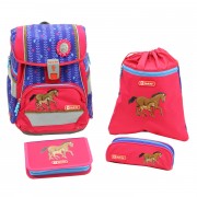 Pferde Schulranzen Set 5t Horse Family Step by step touch Stickerei ABC Schütze