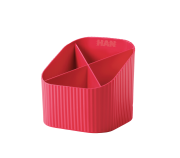 Schreibtischköcher Han Schreibtischköcher Han 17238 Re-X-LOOP rot mit 4 Fächern 100% Recyclingmaterial