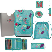 derdiedas Schulranzen Set 5-tlg. ErgoFlex Easy Butterfly Garden