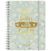 Brunnen Schülerkalender A6 PP 2S/1W Confetti