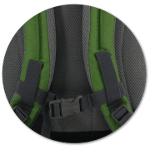 ergonomische Schulterträger und Airstripes Rückensystem