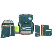 Lässig Ranzenset 7-tlg. Lässig Ranzenset 7-tlg. Slim Unique dark green