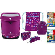 InnovabaQ Schulranzen-Set 8-tlg. Purple Bubbles