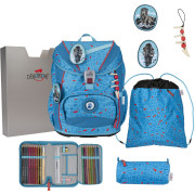 derdiedas Schulranzen Set 5-tlg. ErgoFlex Light Superflash Blue Ice