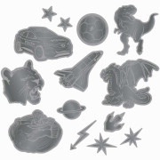 Step by Step Step by Step Reflektierendes Sticker-Set Schwarz