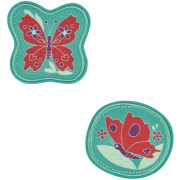 derdiedas Wechselbuttons 2tlg. Butterfly Garden