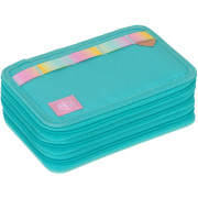 Lässig School Triple Pencil Case Unique turquoise