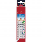 Faber-Castell Buntstift Faber-Castell Buntstift GRIP Heft + Tafel 6er Etui