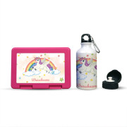 Brotdose + Trinkflasche Brotdose + Trinkflasche Einhorn im Set