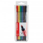 Stabilo® Fasermaler Pen 68 6806/PL sortiert, Etui mit 6 Farben