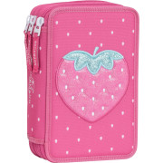 Beckmann 3-fächrige Federmappe mit Inhalt Strawberry