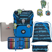 DerDieDas Schulranzen Set DerDieDas Schulranzen Set 5-tlg. ErgoFlex Easy Superflash Blue Robot
