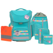 Lässig Ranzenset 7-tlg. Slim Unique turquoise