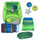 Scout Alpha Schulranzen-Set 4-teilig DIN Neon Safety Green Gecko 2023