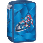 Beckmann 3-fächrige Federmappe mit Inhalt Blue Lightning