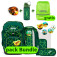 ergobag pack Bundle Schulrucksack Set 9-teilig BärRex 2024 + Trinkflasche, Regencape & LED Klettie